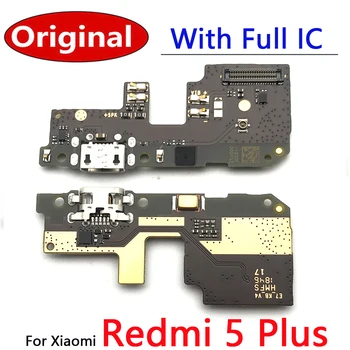 Оригинален Нов USB Порт За Зареждане, Докинг Станция, Зарядно Устройство с Щепсел Съединителната Такса Гъвкав Кабел За Xiaomi Redmi 5 Plus Конектор За Зареждане на Пристанището Flex