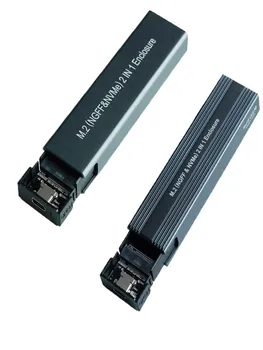 Двойна протокол M. 2 NVME PCIe NGFF SATA M2 SSD Адаптер M. 2 към USB 3,1 SSD Калъф за 2230 2242 2260 2280 NVMe/SATA M. 2 SSD RTL9210B