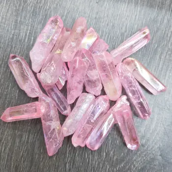 1 кг на Едро на Аура ангел кварцевая пръчка натурален розов гальванический crystal точков проба Полиран Исцеляющий