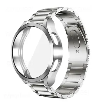 Каишка Калъф Протектор за Samsung Galaxy Watch 5 4 40 мм 44 мм Активен 2-лентов Калъф Galaxy Watch 4 Класически 46 мм 42 мм, Метални Гривни