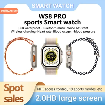 2022 НОВИТЕ Смарт Часовници Ultra Series 8 Bluetooth Покана Smartwatch Измерване на Температура Наблюдение на Здравето на Мъже, Жени Фитнес-Гривна