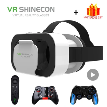 VR Shinecon Каска, Слушалка Очила за Виртуална Реалност 3D Шлем На 3 D За iPhone Смартфон с Android Смартфон Очила Viar Mobile