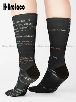 Програмен Код На Python Чорапи Футболни Чорапи Мъжки Удобни Най-Добрите Спортни, За Момичета Подарък На Поръчка Harajuku Gd Хип-Хоп Карикатура Ежедневното Изкуство