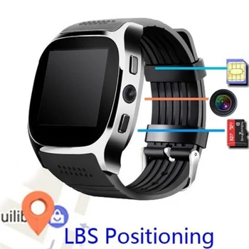 Т8 Bluetooth 1,58 'Смарт Часовник С Поддръжка на SIM/TFcard LCD сензорен Екран Фитнес Тракер Спортни Часовници за Дистанционно Управление на Камерата